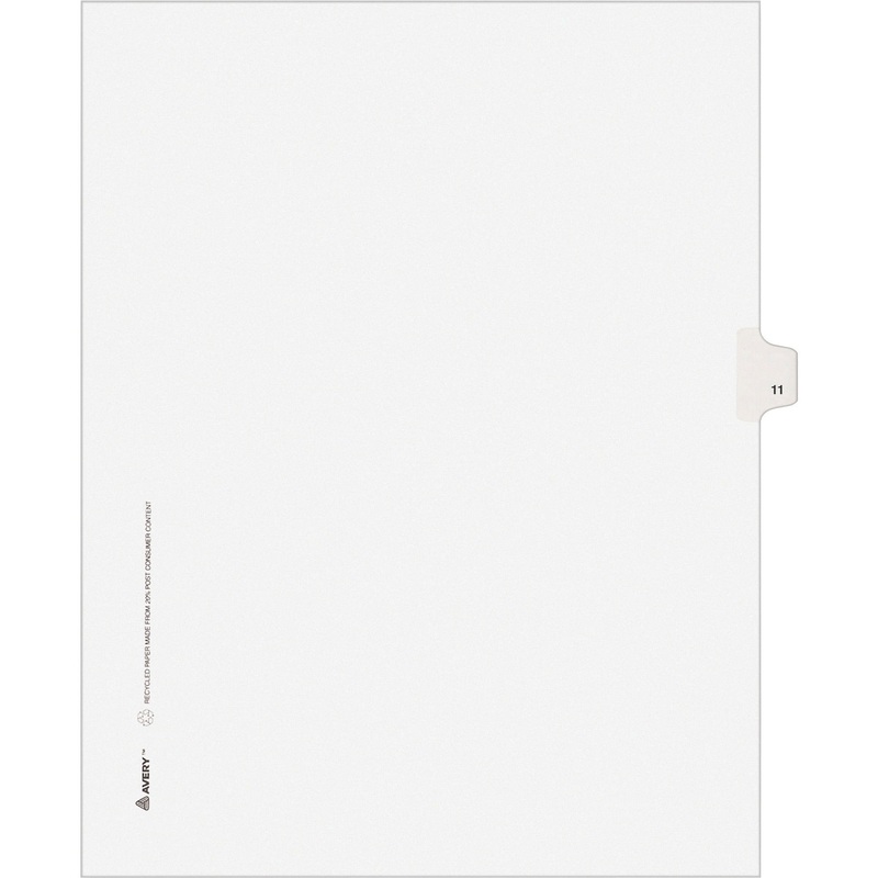 Avery Individual Legal Exhibit Dividers – Avery Style – Unpunched – AVE11921