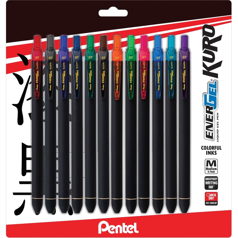 EnerGel Kuro Liquid Gel Retractable Pens – PENBL437R1BP12M