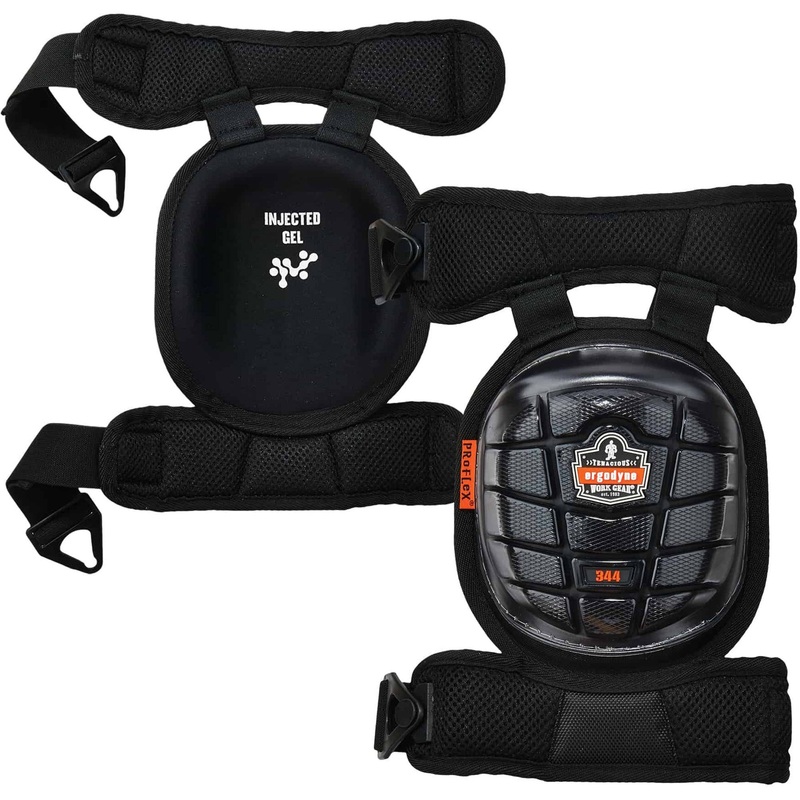 Ergodyne ProFlex 344 Short Cap Injected Gel Knee Pads with Comfort Straps – EGO18444