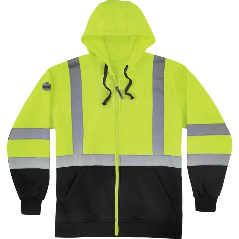 GloWear Zip-Up Hi-Vis Hooded Sweatshirt – EGO21847