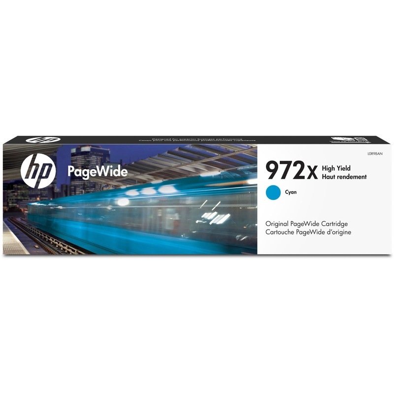 HP 972X (L0R98AN) Original High Yield Page Wide Ink Cartridge – Single Pack – Cyan – 1 Each – HEWL0R98AN