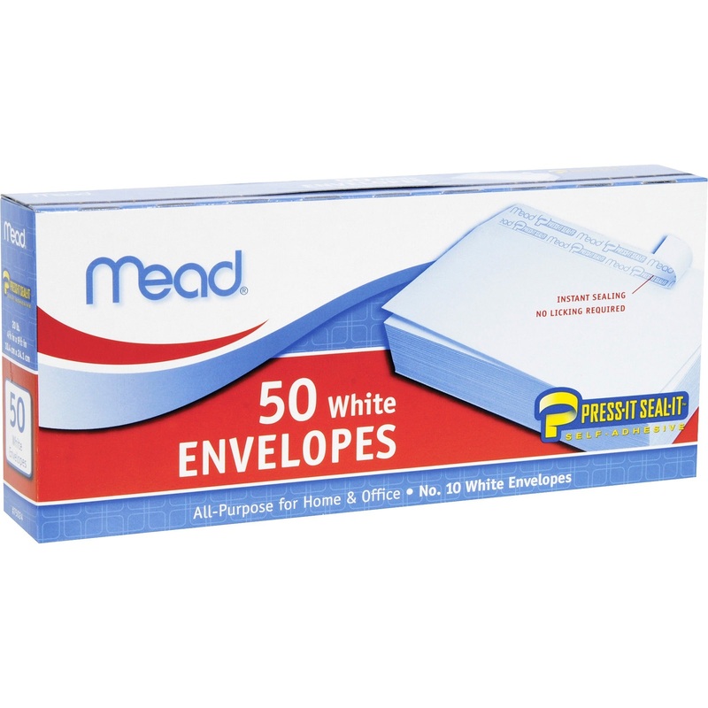 Mead Plain White Self-Seal Business Envelopes – MEA75024