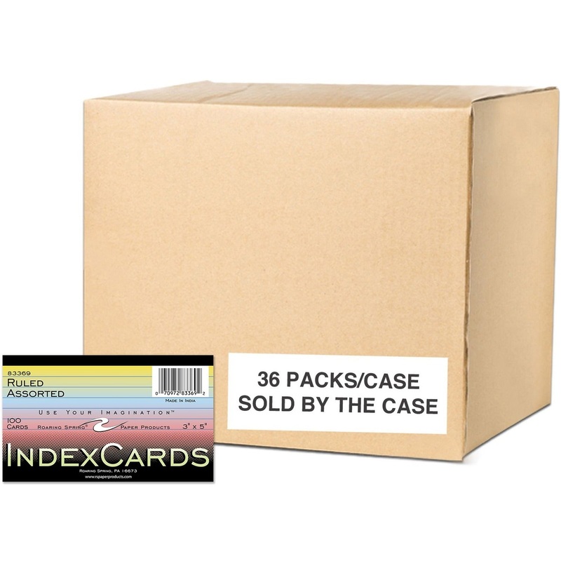 Roaring Spring Colored Index Cards – ROA83369CS