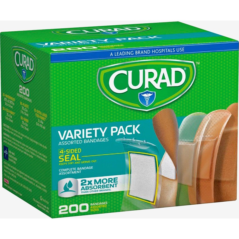 Curad Variety Pack 4-sided Seal Bandages – MIICUR0800RB