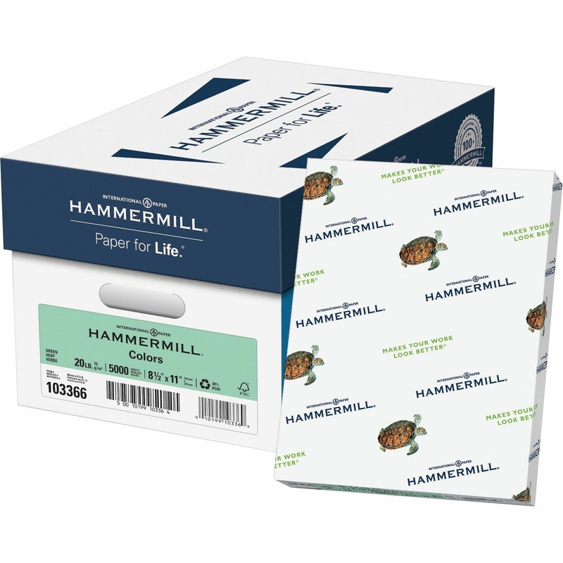 Hammermill Colors Recycled Copy Paper – Green – HAM103366CT