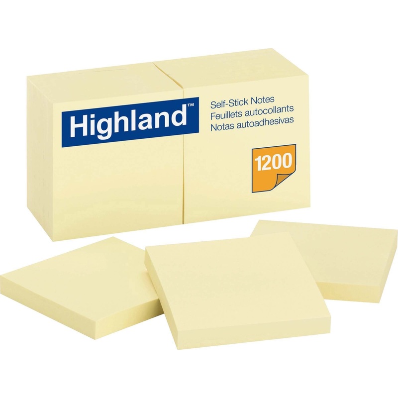 Highland Self-Sticking Notepads – MMM6549YW
