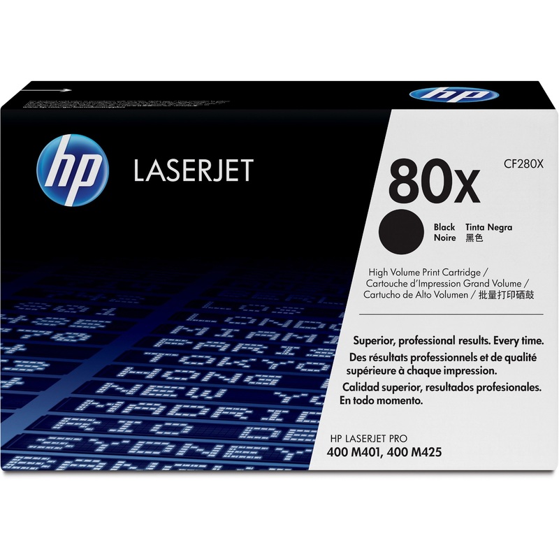 HP 80X Original Laser Toner Cartridge – Black – 1 Pack – HEWCF280X