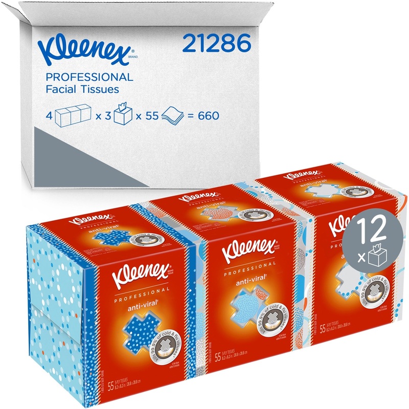 Kleenex Anti-viral Facial Tissue – KCC21286CT