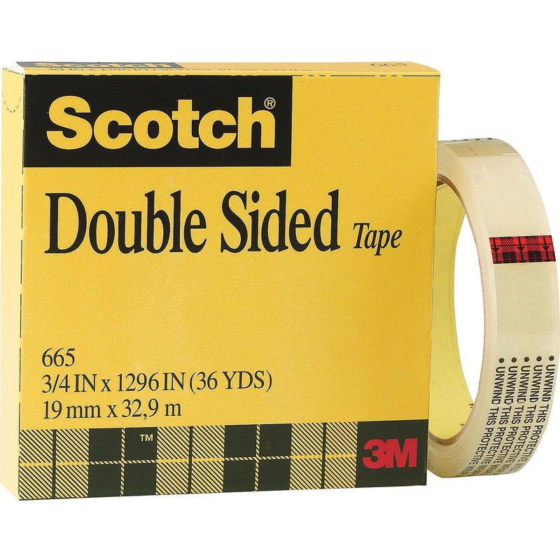 Scotch Permanent Double-Sided Tape – 1/2W – MMM6652P1236