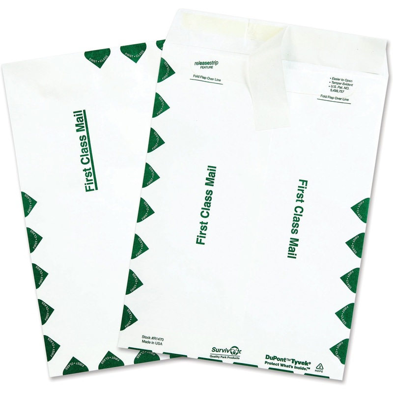 Survivor 9 x 12 DuPont Tyvek First Class Border Mailers with Self-Seal Closure – QUAR1470
