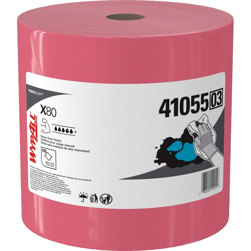 Wypall Power Clean X80 Heavy Duty Cloths – Jumbo Roll – KCC41055