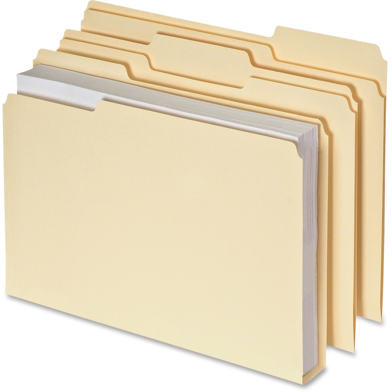 Pendaflex Double Stuff 1/3 Tab Cut Letter Recycled Top Tab File Folder – PFX54459
