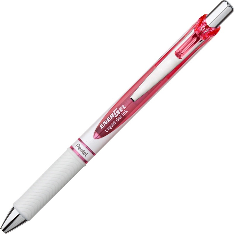 Pentel EnerGel Pink BCA Ribbon Pearl Retractable Liquid Gel Pen – PENBL77PWP