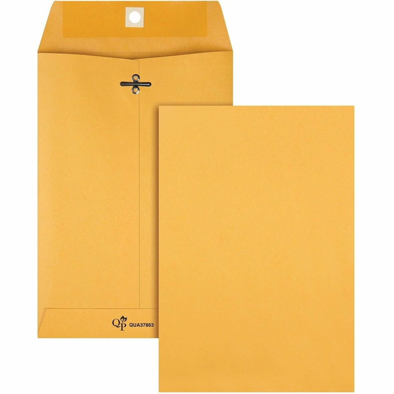 Quality Park 6-1/2 x 9-1/2 Clasp Envelopes ith Deeply Gummed Flaps – QUA37863