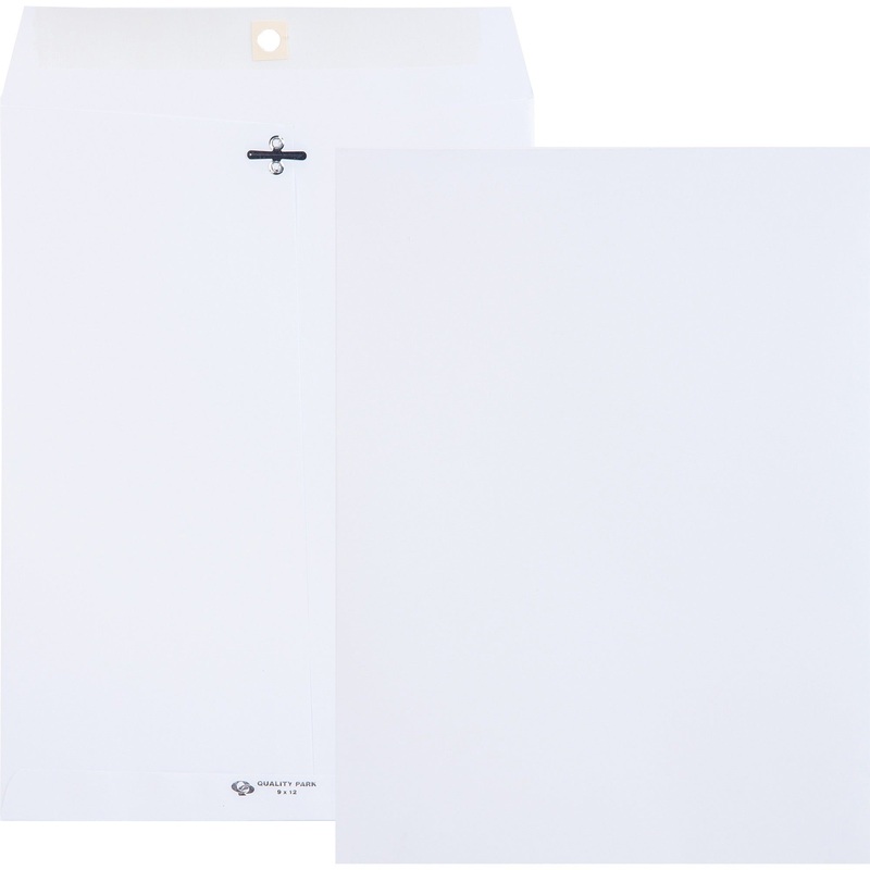 Quality Park 9 x 12 Clasp Envelopes with Deeply Gummed Flaps – QUA38390