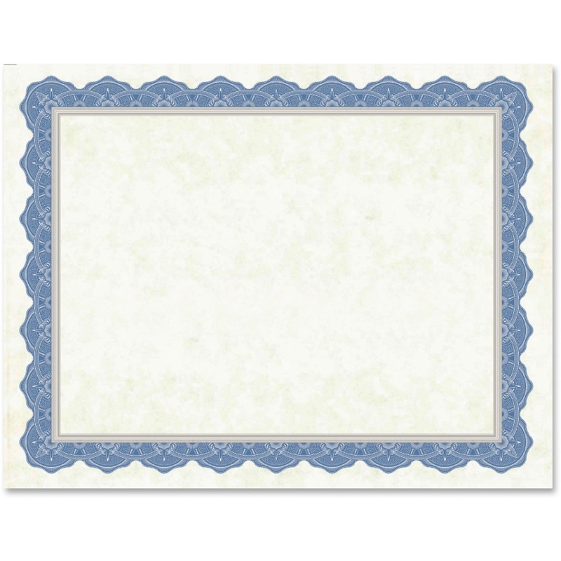 Geographics Drama Blue Border Blank Certificates – GEO47849