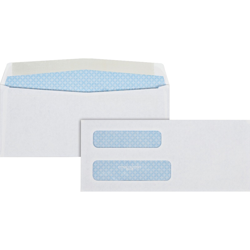 Quality Park No. 8-5/8 Double Window Security Tint Envelopes – QUA24532