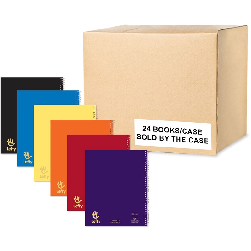 Roaring Spring Lefty Subject Wide Ruled Left Handed Spiral Notebook – ROA13505CS