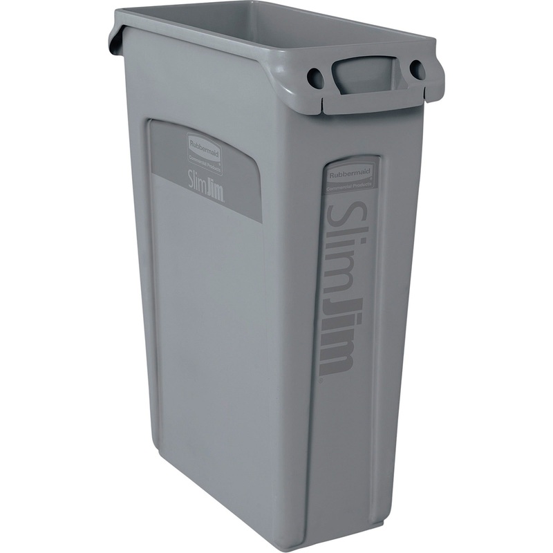 Rubbermaid Commercial Slim Jim 23-Gallon Vented Waste Container – RCP354060GY