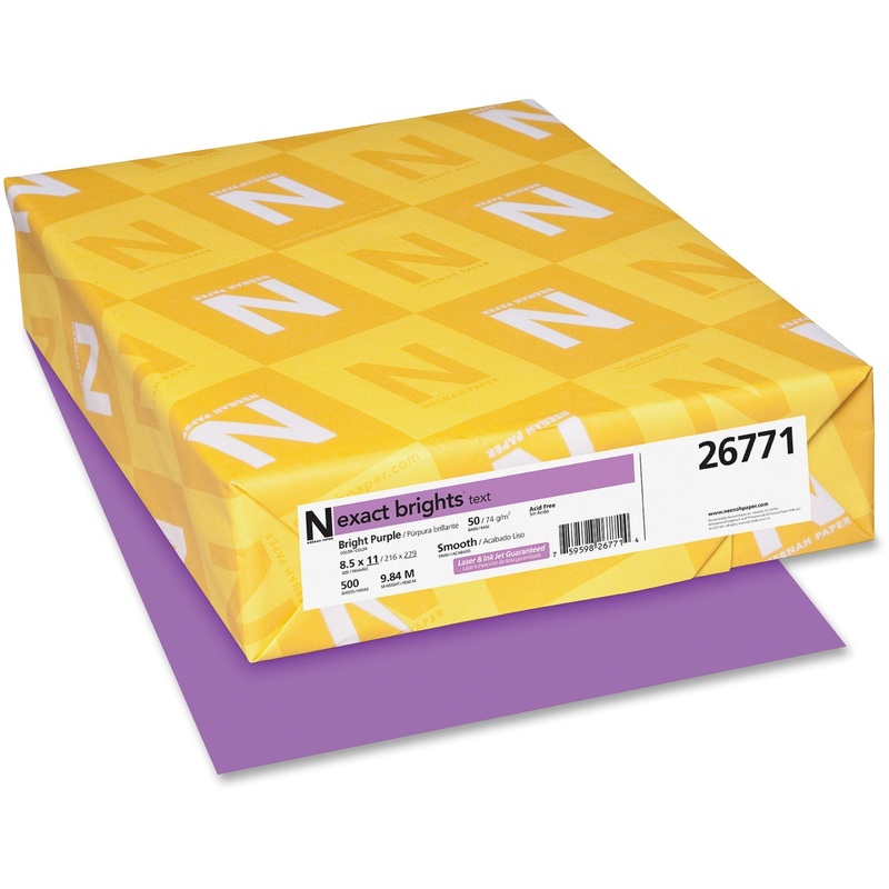 Exact Brights Smooth Colored Paper – Purple – WAU26771