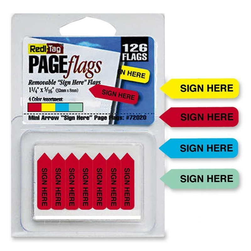 Redi-Tag Sign Here Mini Arrows – RTG72020