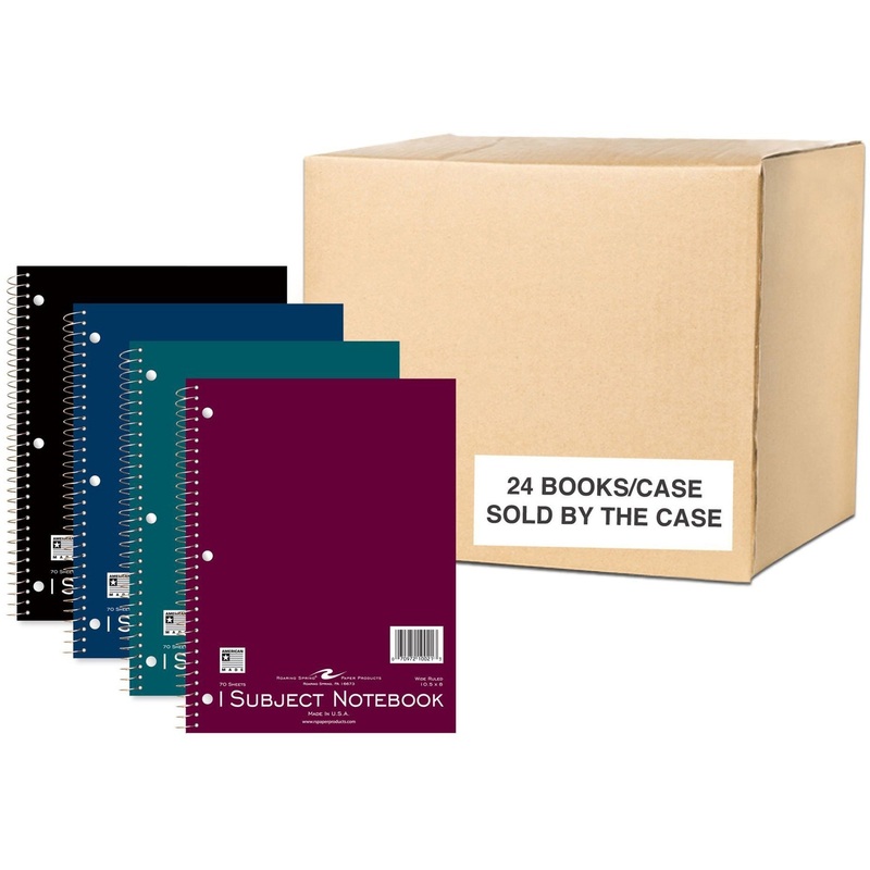 Roaring Spring Wide Ruled One Subject Spiral Notebook – ROA10021CS