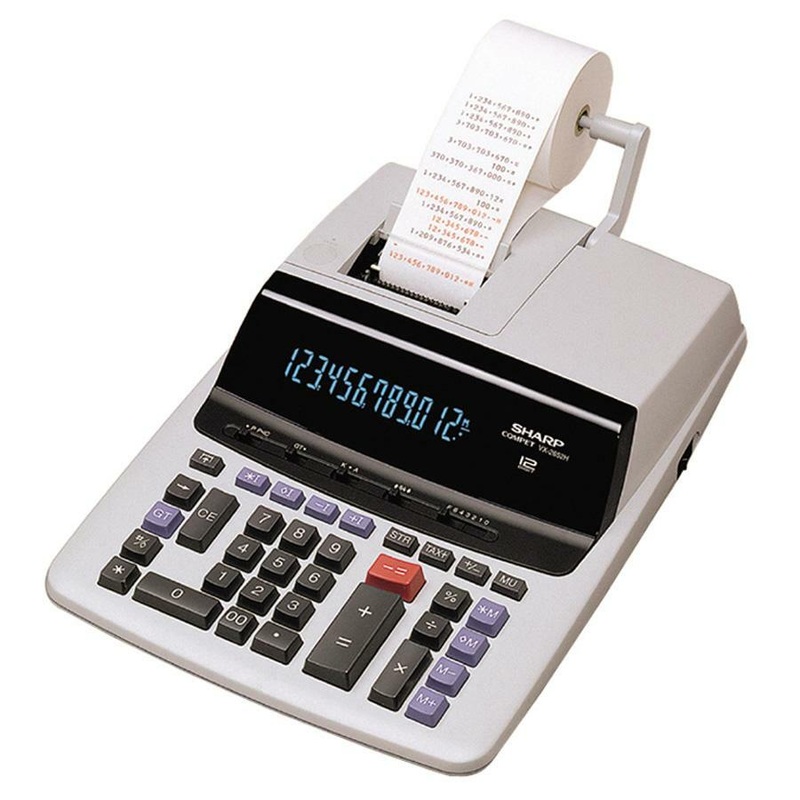 Sharp VX-2652H 12-Digit Heavy Duty Commercial Printing Calculator – SHRVX2652H