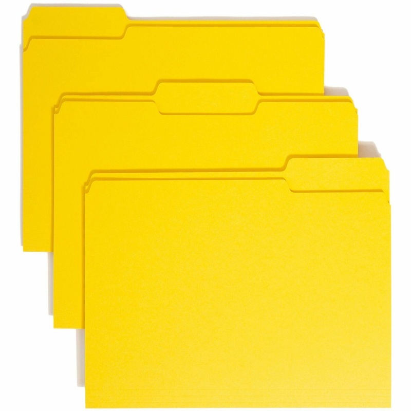 Smead Colored 1/3 Tab Cut Letter Recycled Top Tab File Folder – SMD12943