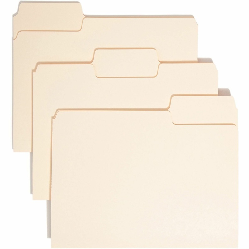 Smead SuperTab 1/3 Tab Cut Letter Recycled Top Tab File Folder – SMD10401