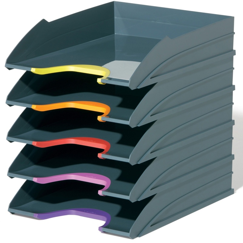 DURABLE VARICOLOR Stackable 5 Letter Trays – DBL770557