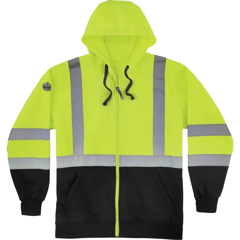 GloWear Zip-Up Hi-Vis Hooded Sweatshirt – EGO21849