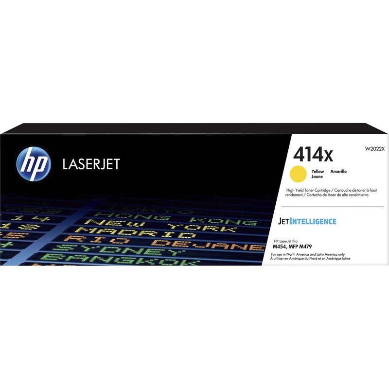 HP 414X (W2022X) Original High Yield Laser Toner Cartridge – Yellow – 1 Each – HEWW2022X
