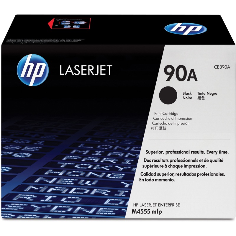 HP 90A (CE390A) Original Standard Yield Laser Toner Cartridge – Single Pack – Black – 1 Each – HEWCE390A