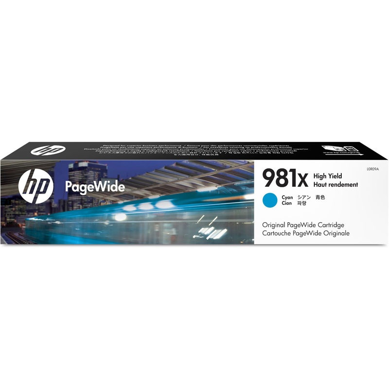 HP 981X (L0R09A) Original High Yield Page Wide Ink Cartridge – Single Pack – Cyan – 1 Each – HEWL0R09A