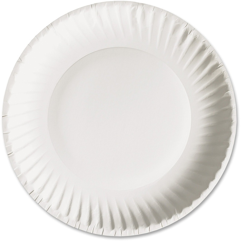AJM Packaging Green Label Economy Paper Plates – AJMPP9GREWH