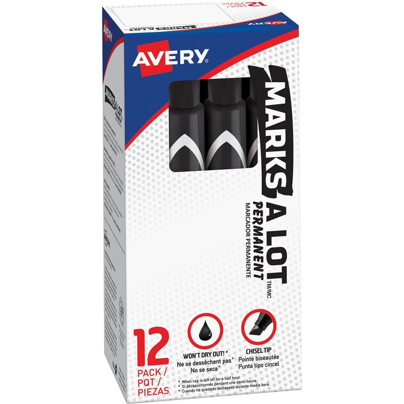 Avery Marks A Lot Permanent Markers – Large Desk-Style Size – AVE08888