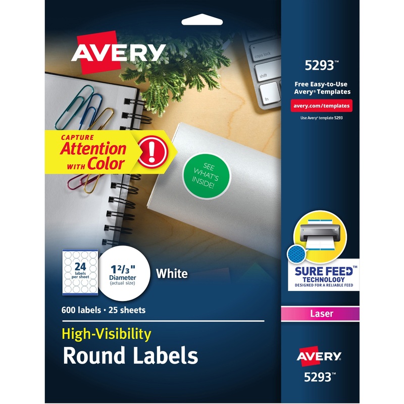 Avery Round High Visibility Labels – AVE5293