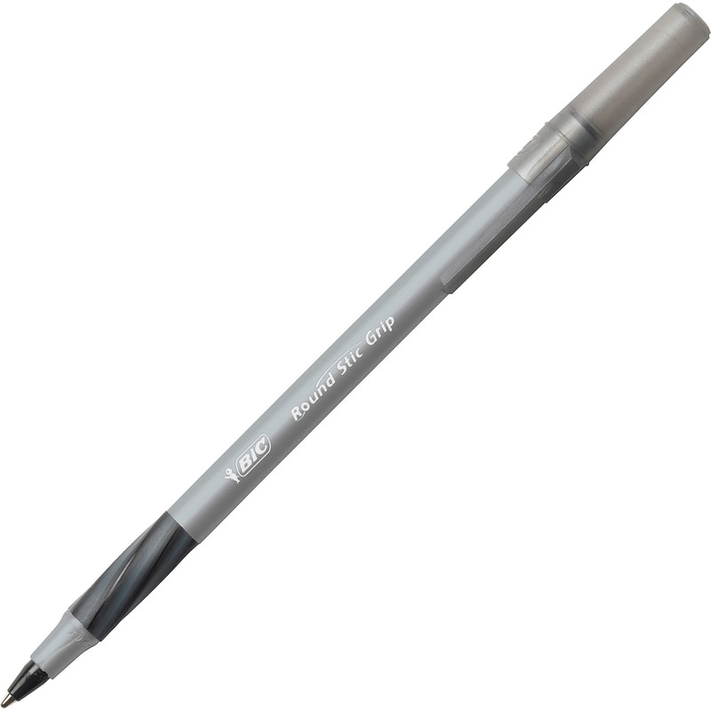 BIC Round Stic Grip Ballpoint Pen – BICGSMG361BK
