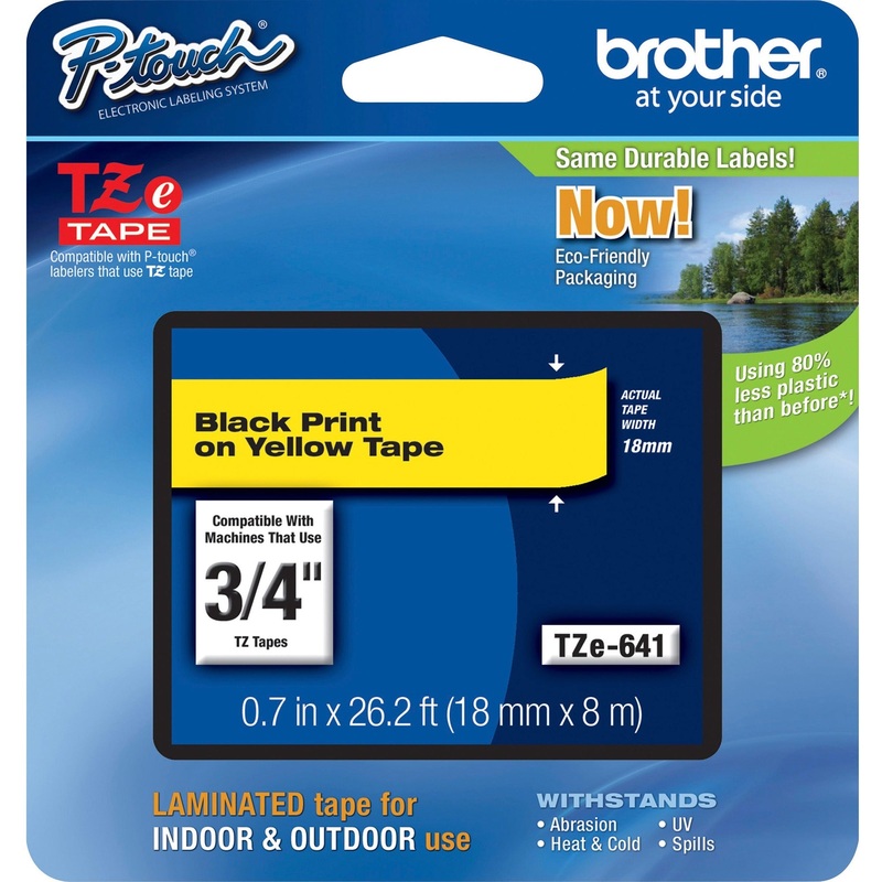Brother P-Touch TZe Flat Surface Laminated Tape – BRTTZE641