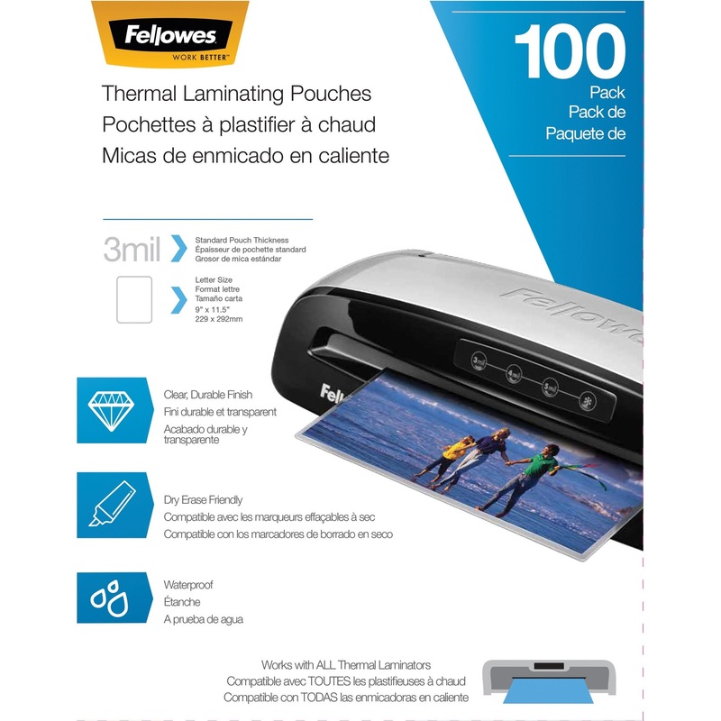 Fellowes Letter-Size Thermal Laminating Pouches – FEL5743301