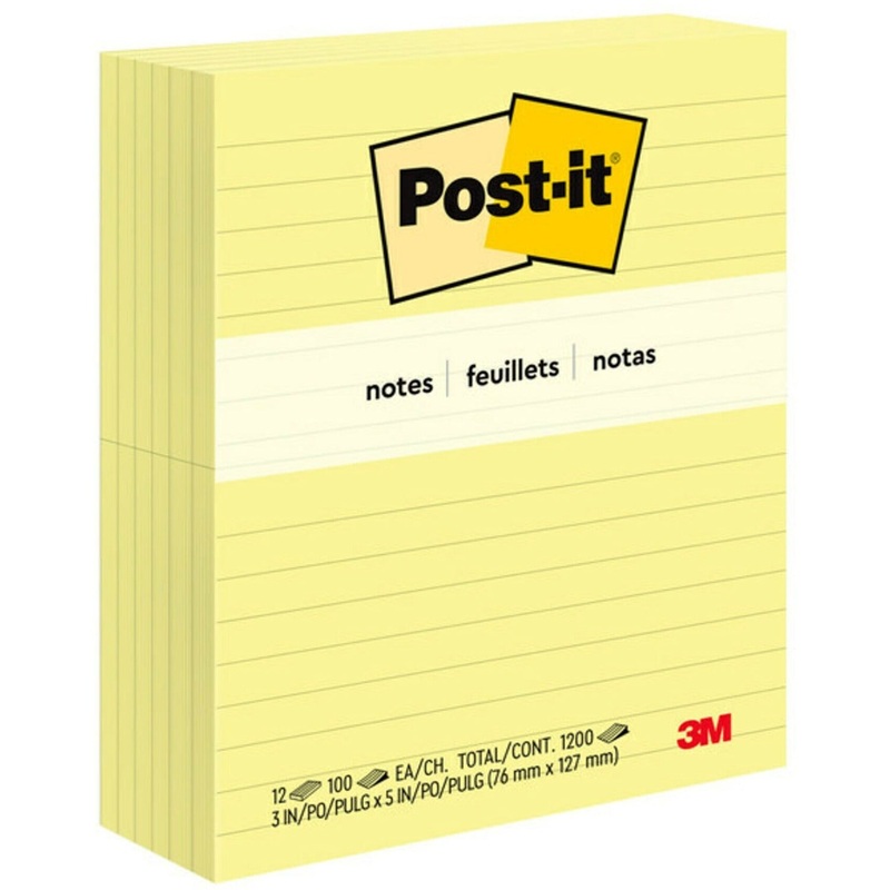 Post-it Notes Original Lined Notepads – MMM635YW