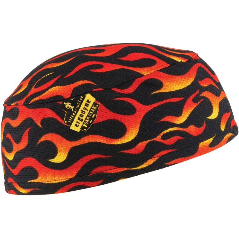 Chill-Its 6630 Flames Skull Cap – Terry Cloth – EGO12514