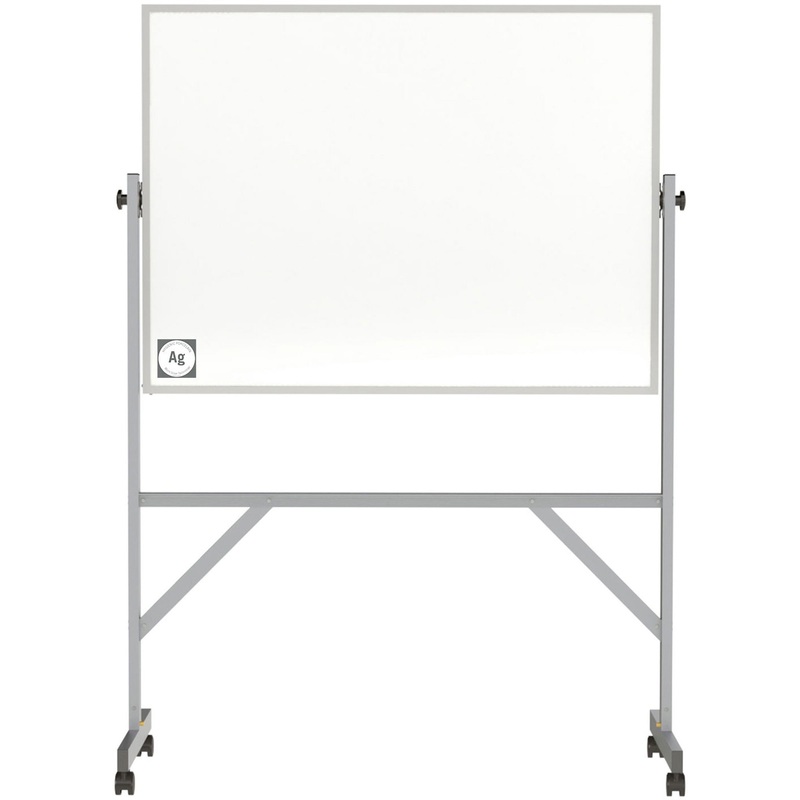 Ghent Hygienic Porcelain Mobile Whiteboard with Aluminum Frame – GHEARM4M434