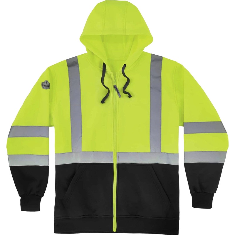 GloWear Zip-Up Hi-Vis Hooded Sweatshirt – EGO21845