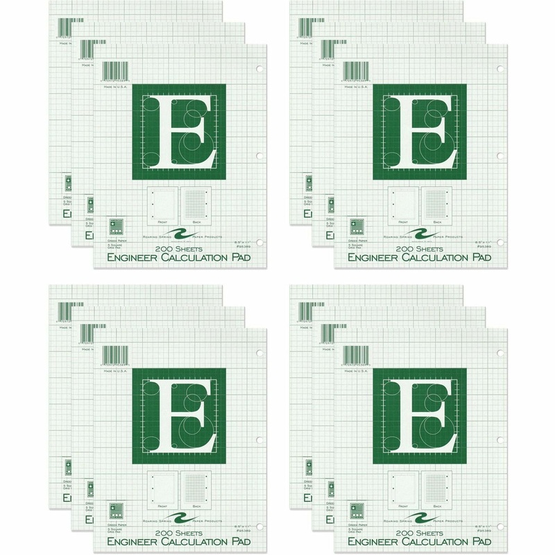 Roaring Spring 5×5 Grid Engineering Pad – ROA95389CS