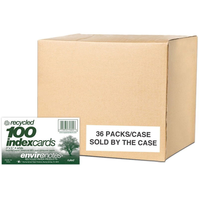 Roaring Spring EnviroNotes Index Cards – ROA74824CS