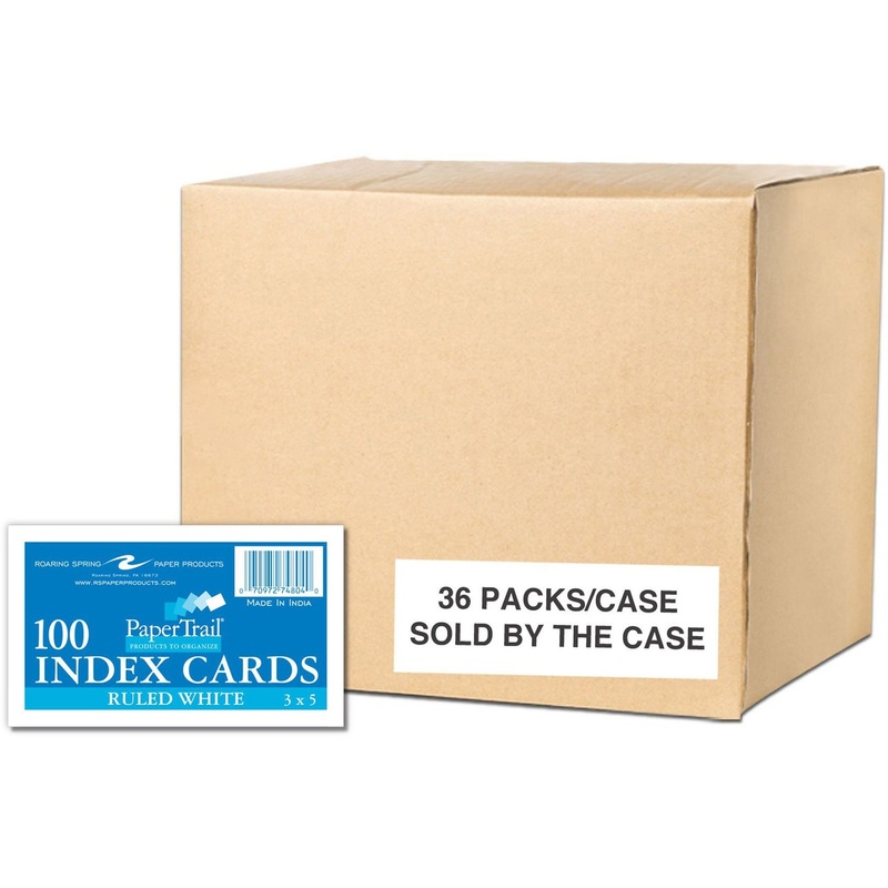 Roaring Spring PaperTrail Ruled Index Cards – ROA74804CS