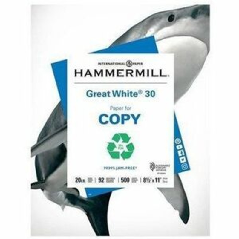 Hammermill Great White Recycled Copy Paper – White – HAM86700