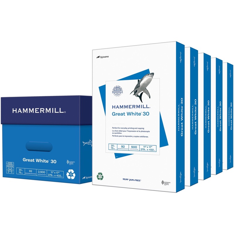 Hammermill Great White Recycled Copy Paper – White – HAM86750