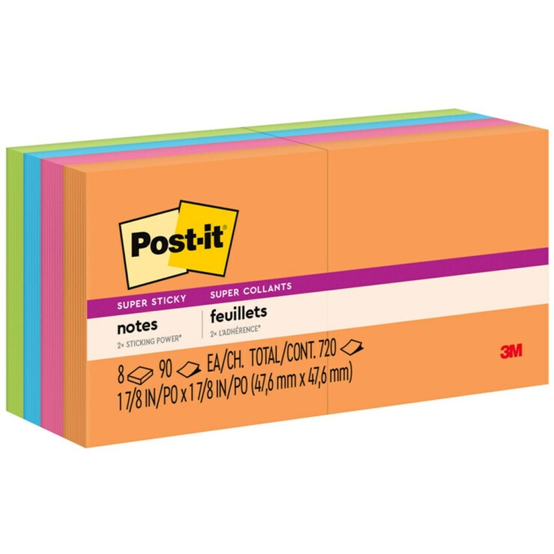 Post-it Super Sticky Notes – Energy Boost Color Collection – MMM6228SSAU